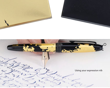 Montblanc Meisterstück Solitaire Gold Leaf Calligraphy Flex Nib Füller