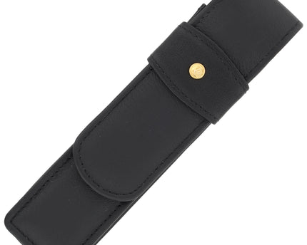 Pelikan 2er Lederetui Schwarz Gold Coated