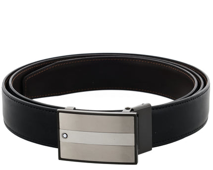 Montblanc Classic Line Wendbarer Ledergürtel 30mm Schwarz/Braun
