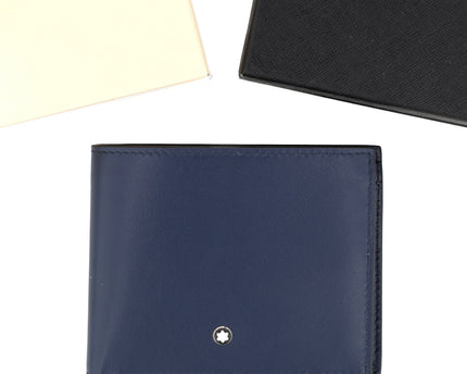 Montblanc Leather Goods Meisterstück Geldbörse 4cc mit Münzfach Tintenblau