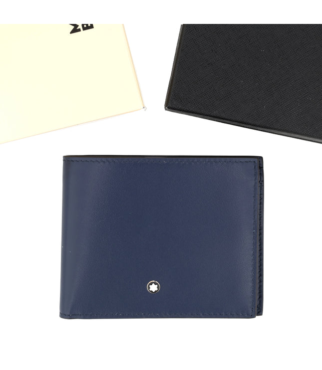 Montblanc Leather Goods Meisterstück Geldbörse 4cc mit Münzfach Tintenblau