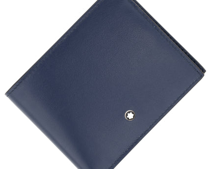 Montblanc Leather Goods Meisterstück Geldbörse 4cc mit Münzfach Tintenblau