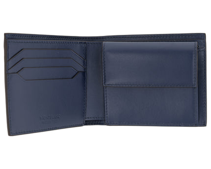 Montblanc Leather Goods Meisterstück Geldbörse 4cc mit Münzfach Tintenblau
