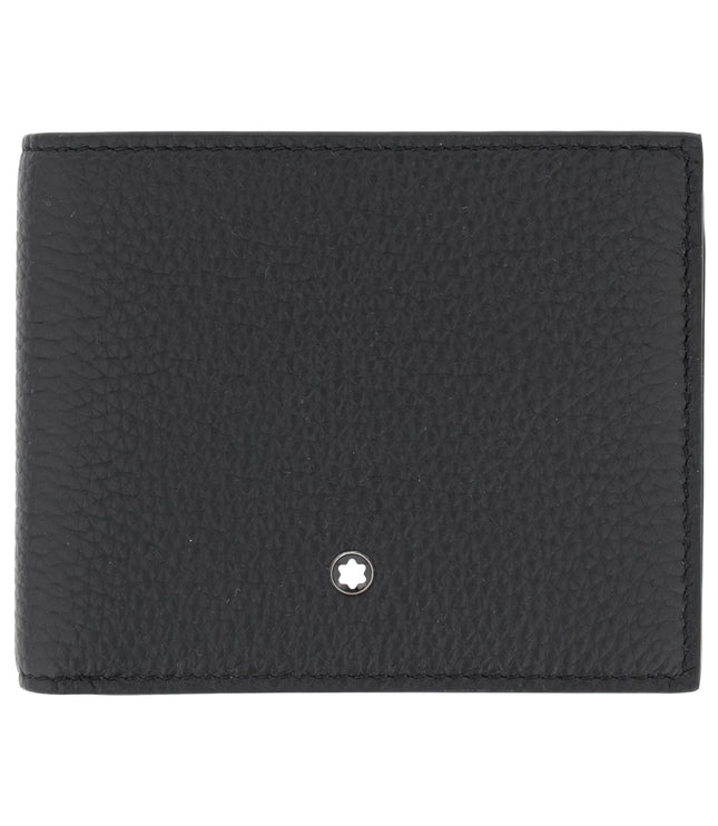 Montblanc Leather Goods Grain Geldbörse 4cc mit Münzfach Schwarz