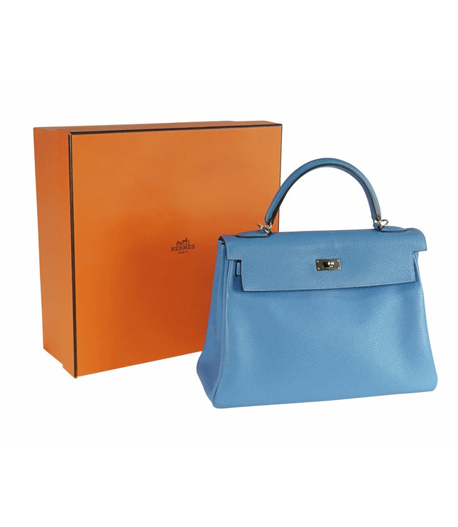 Hermès Kelly 32 Clémence Blau