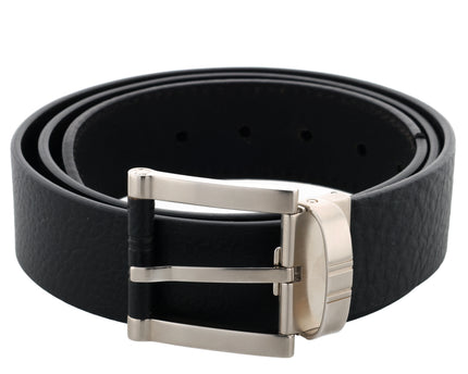 Montblanc Casual Line 3 Rings Ledergürtel 40mm Schwarz