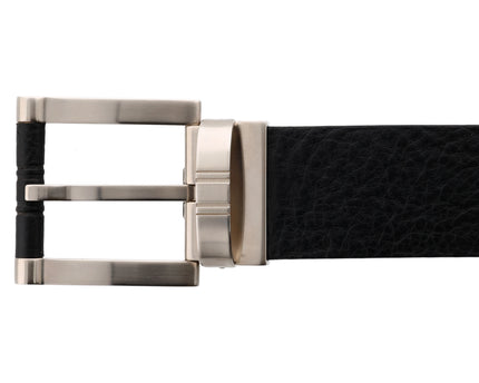 Montblanc Casual Line 3 Rings Ledergürtel 40mm Schwarz