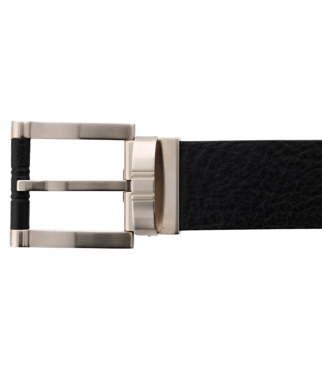 Montblanc Casual Line 3 Rings Ledergürtel 40mm Schwarz